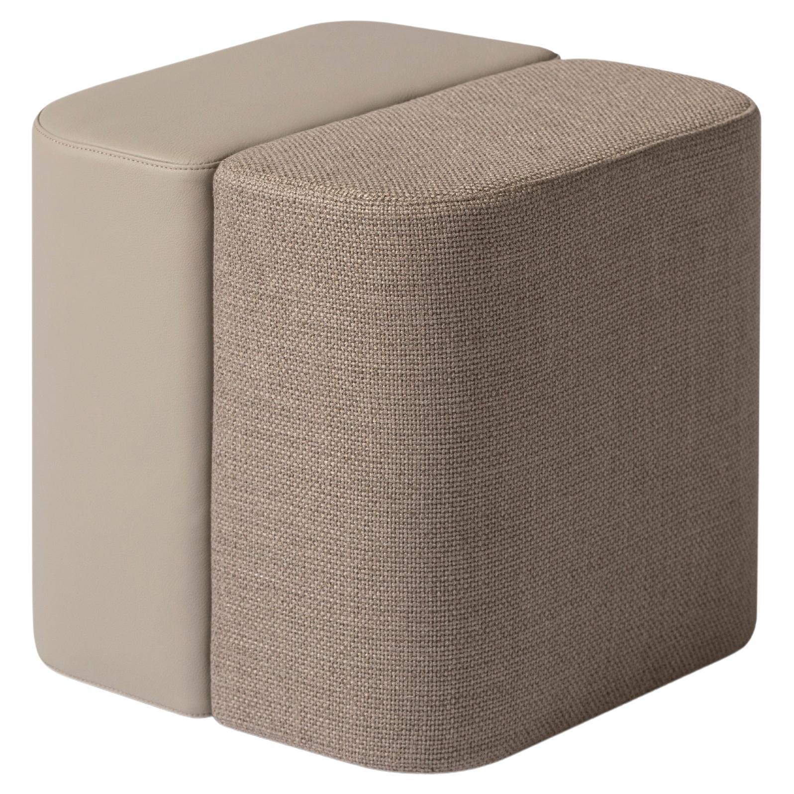 Rocha B Carpanese Home Italia Upholstered Pouff Modern 21st Century For Sale