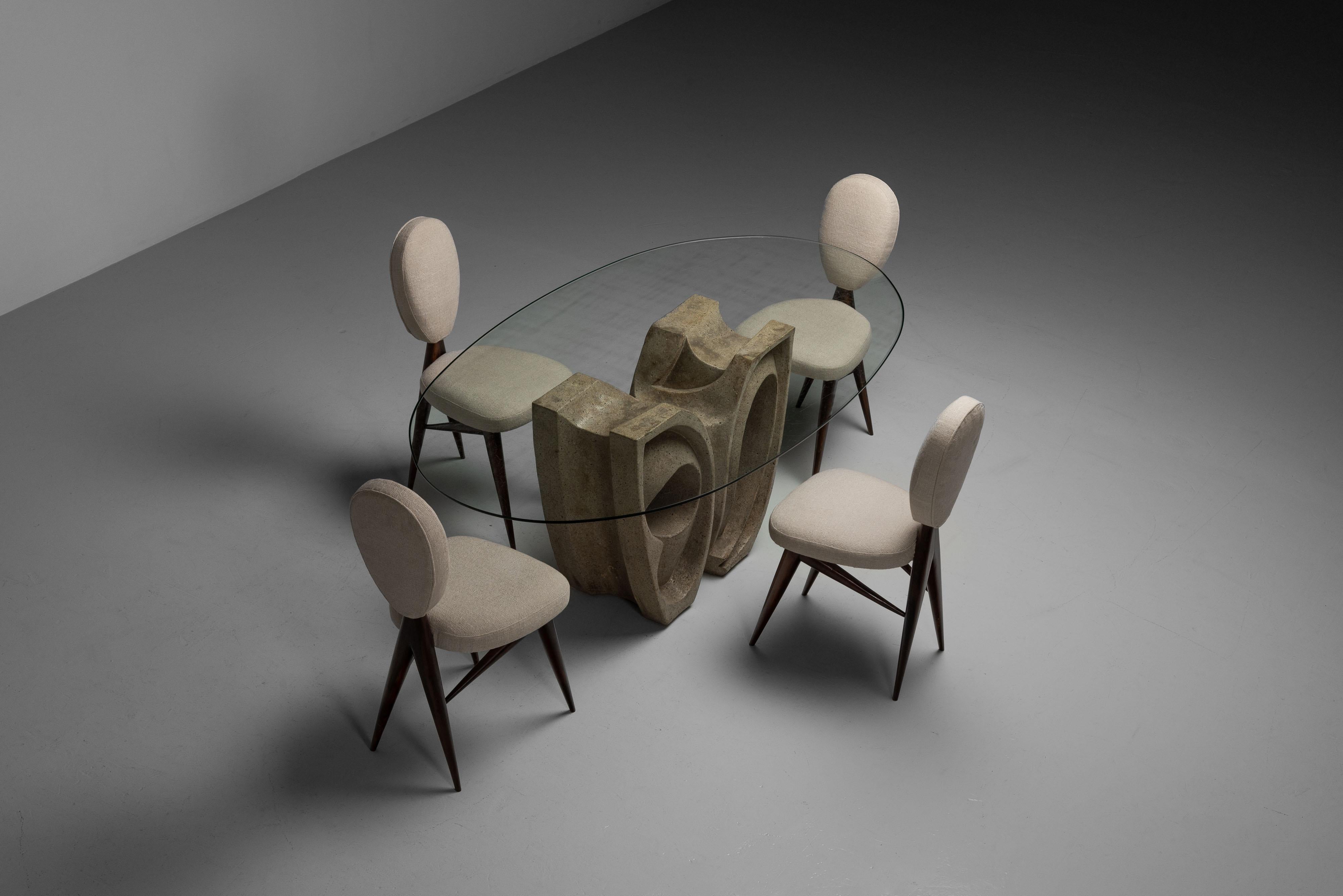 Table de salle à manger sculpturale de Rocha Vivas Argentina 1960 en vente 10