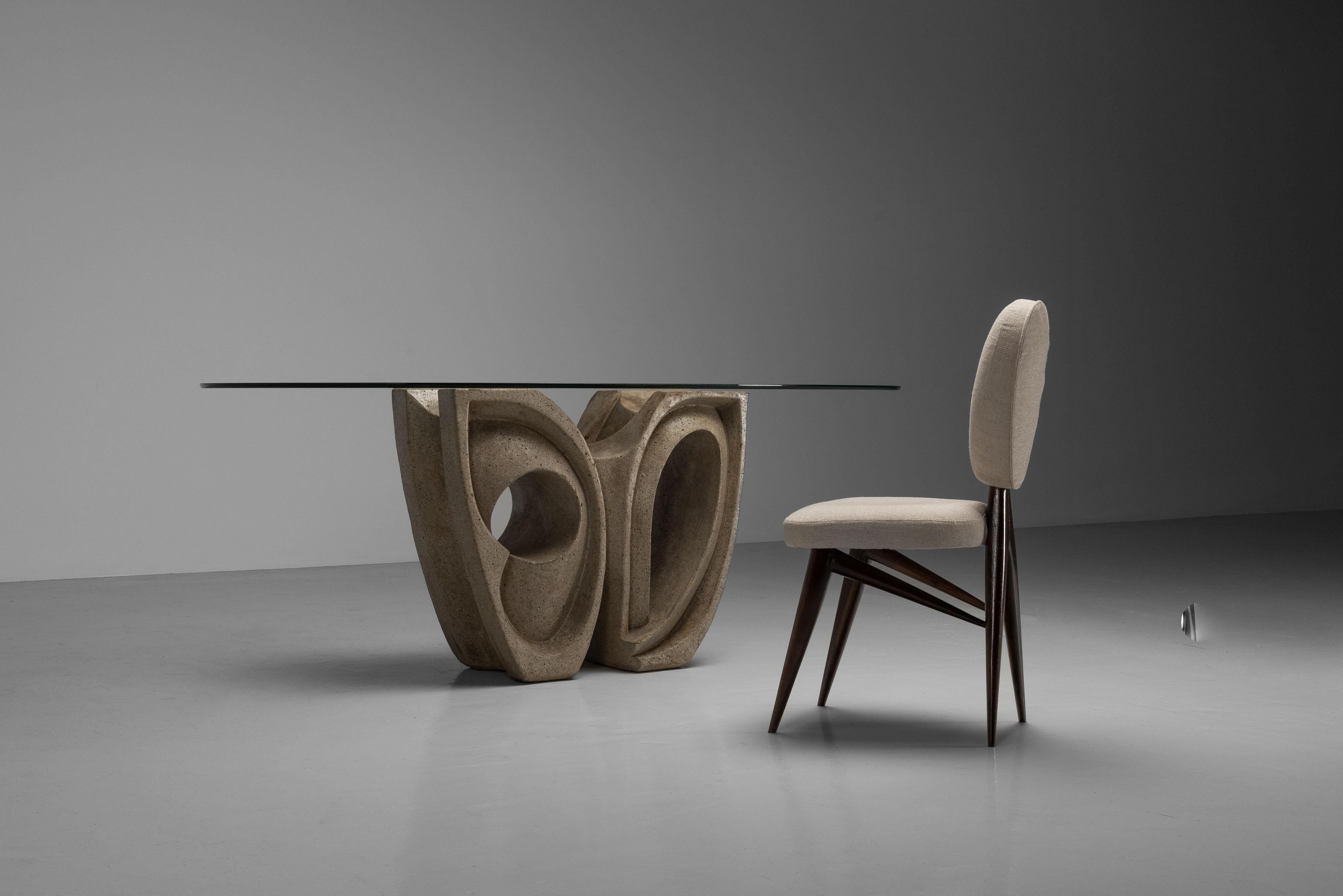 Mid-Century Modern Table de salle à manger sculpturale de Rocha Vivas Argentina 1960 en vente