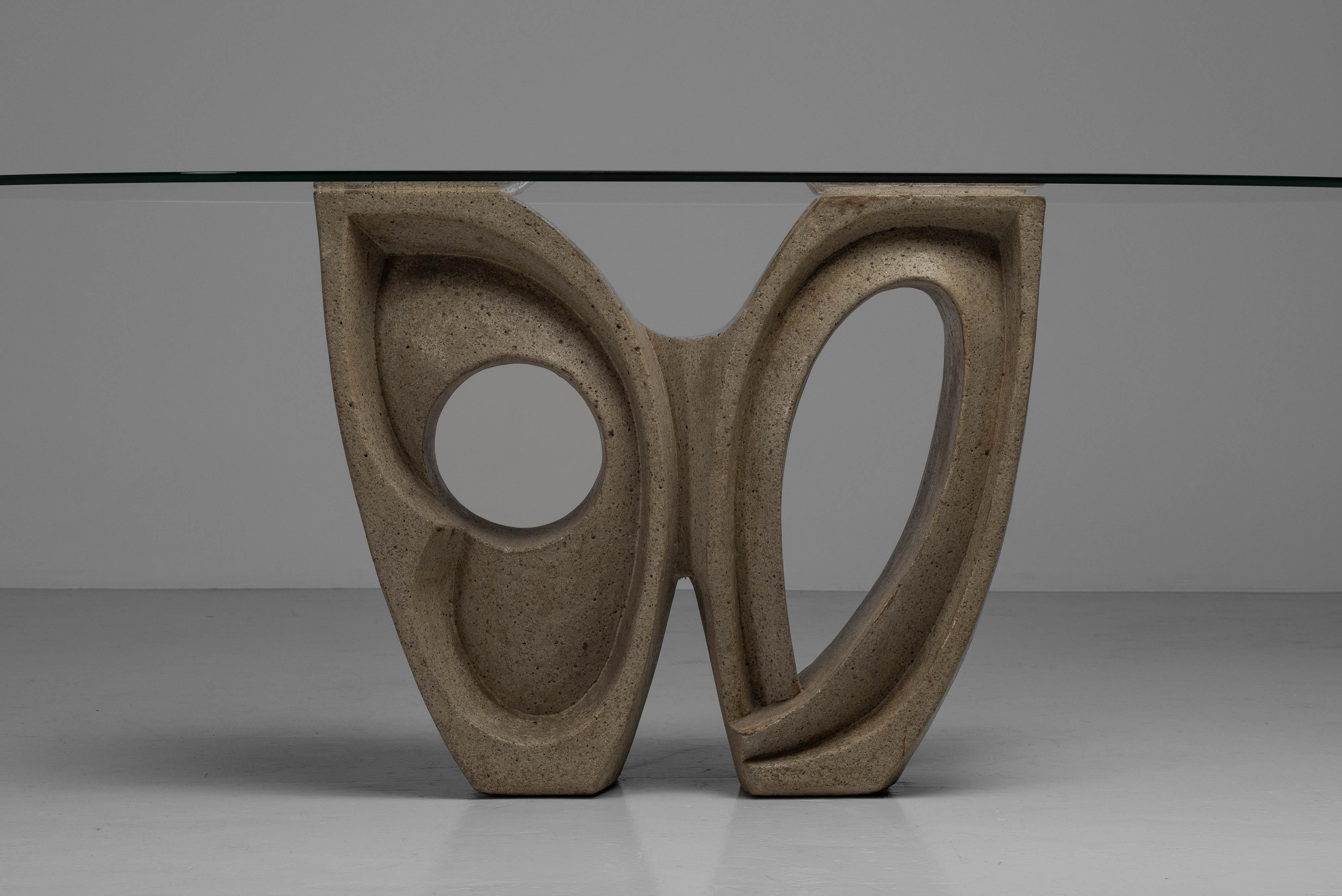 Table de salle à manger sculpturale de Rocha Vivas Argentina 1960 Bon état - En vente à Roosendaal, Noord Brabant