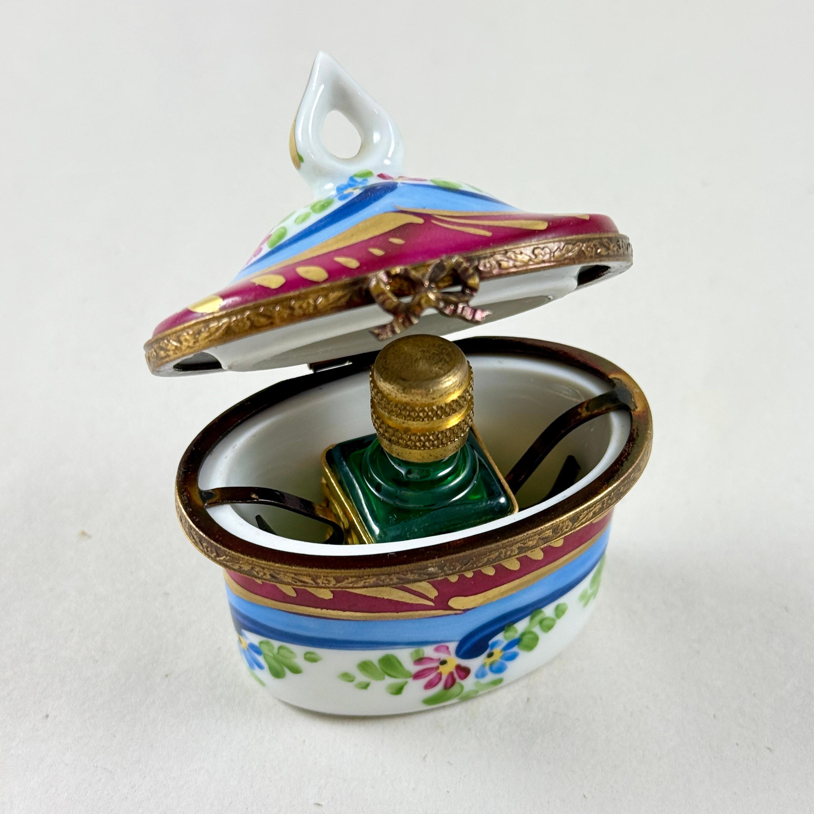 Frasco de perfume Rochard Limoges París en caja de porcelana Francés en venta