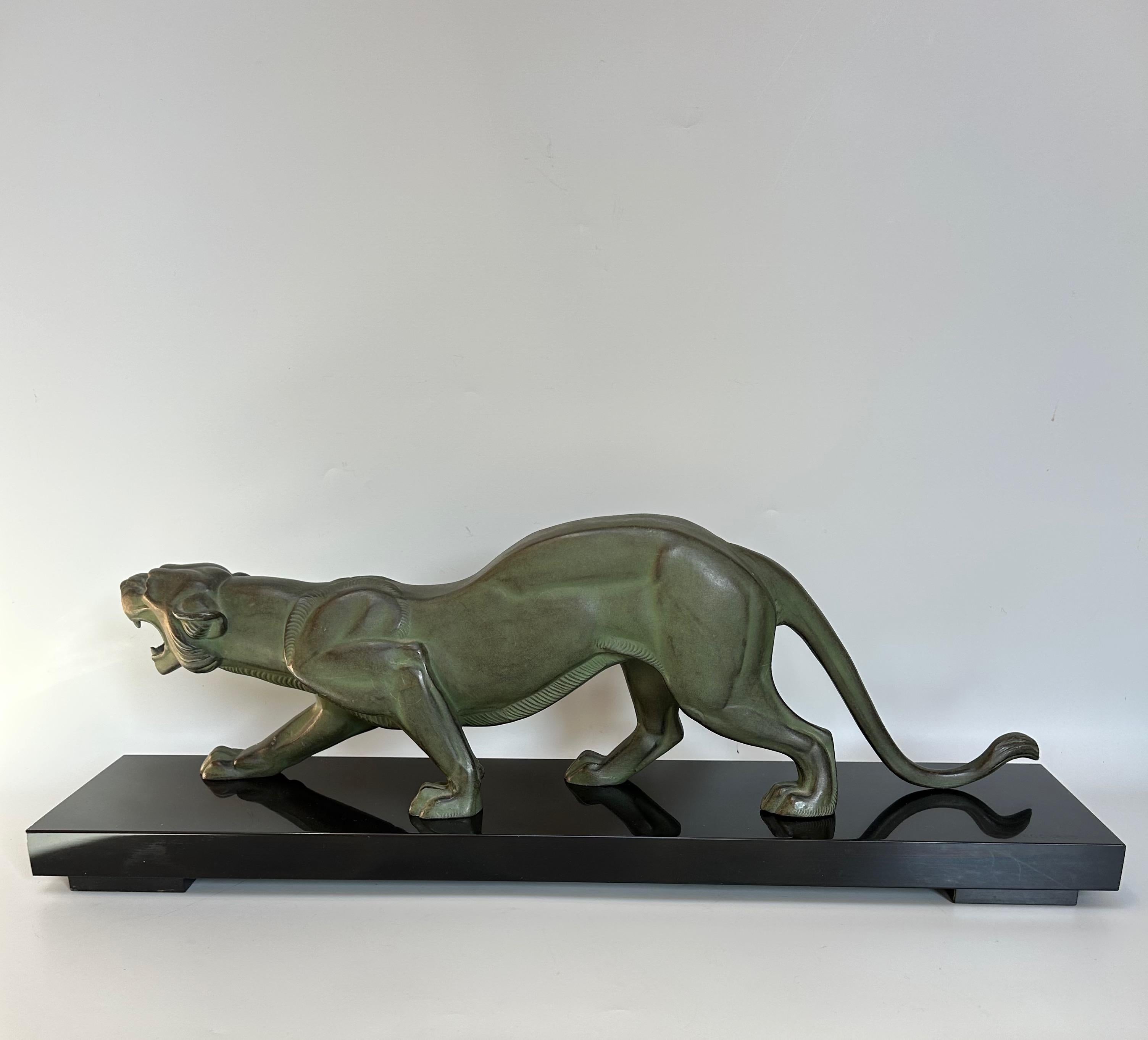 Zinco commerciale Pantera Rochard Art Deco in vendita