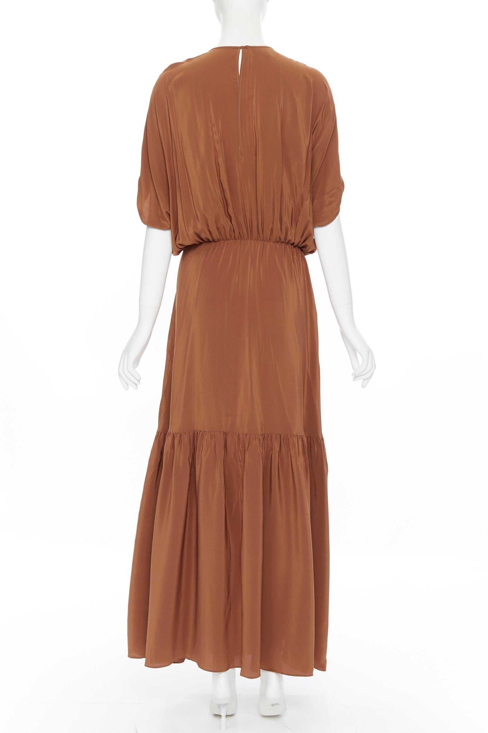 brown silk dress