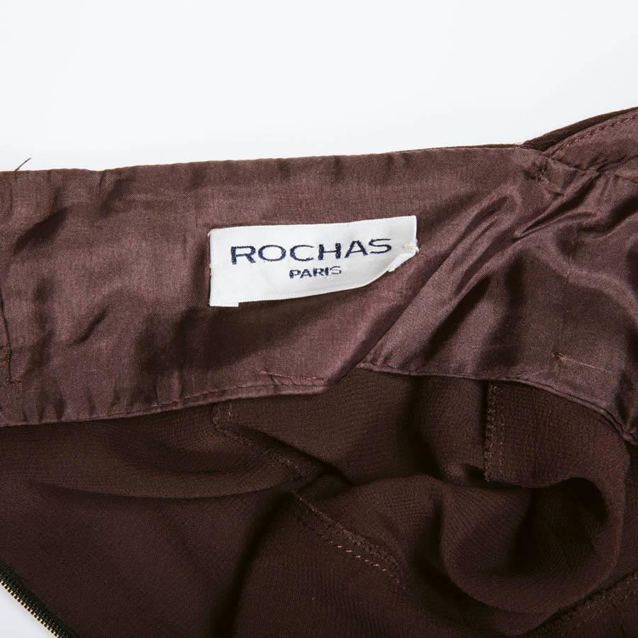 ROCHAS - Robe dos nu marron en vente 2