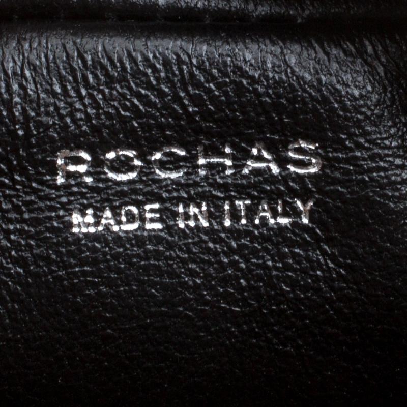 Rochas Black Leather Crystal Embellished Crossbody Bag 4