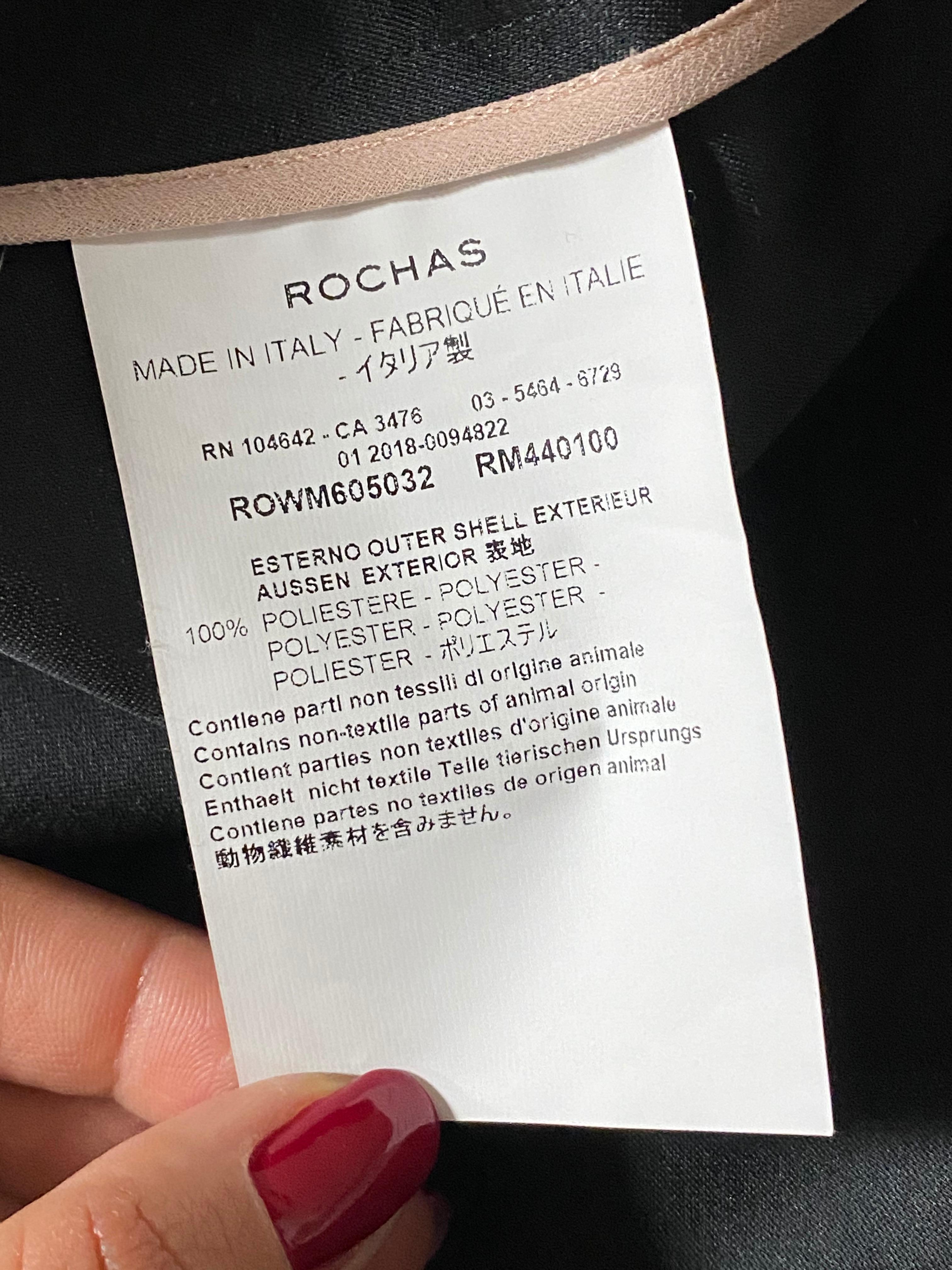 Rochas Negro Blusa Manga Corta Blusa Abotonada, Talla 42 en venta 5