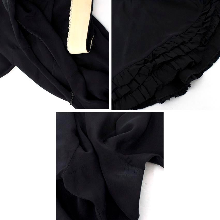 Rochas Black Silk Dress US 10 5