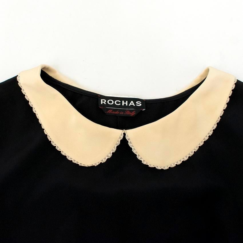 Women's Rochas Black Silk Dress US 10
