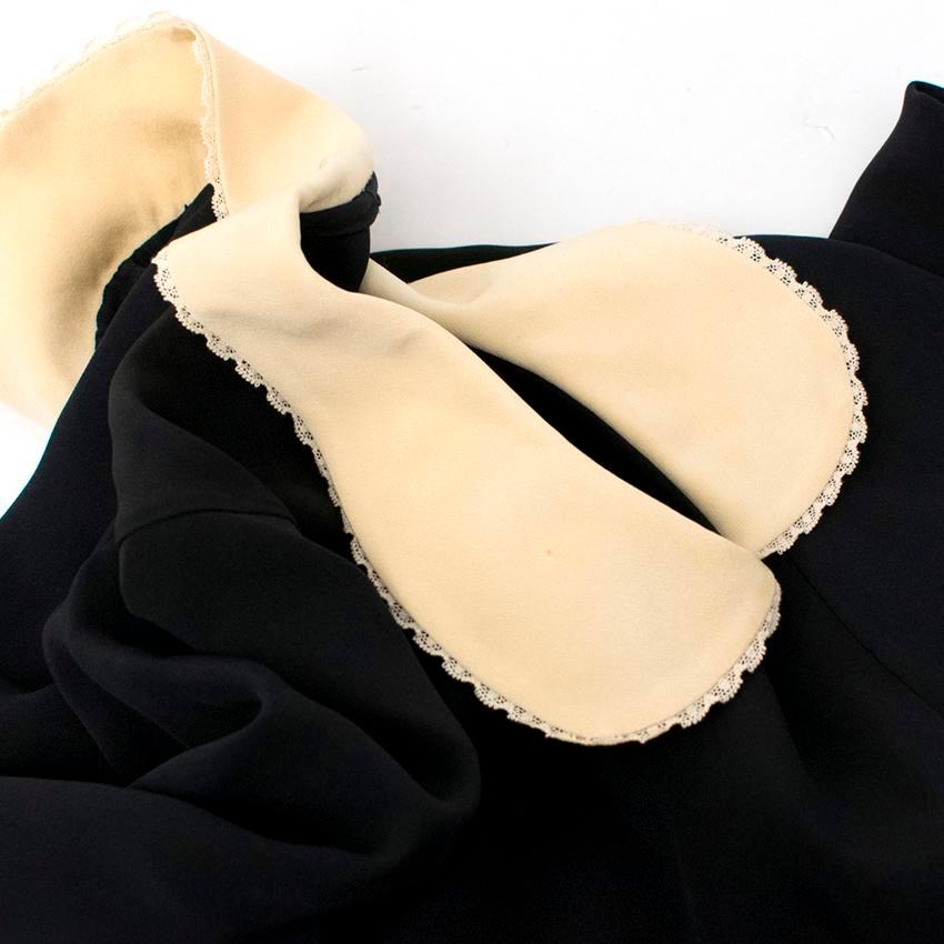Rochas Black Silk Dress US 10 4