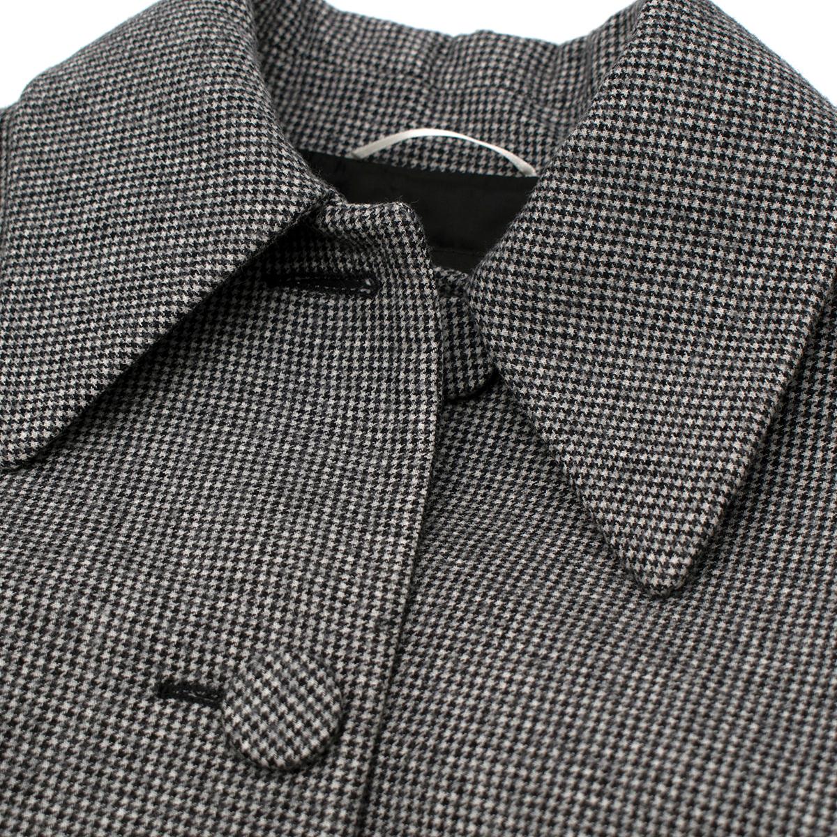 Cappotto in lana micro pied-de-poule bianco e nero di Rochas - US 8 in vendita 1