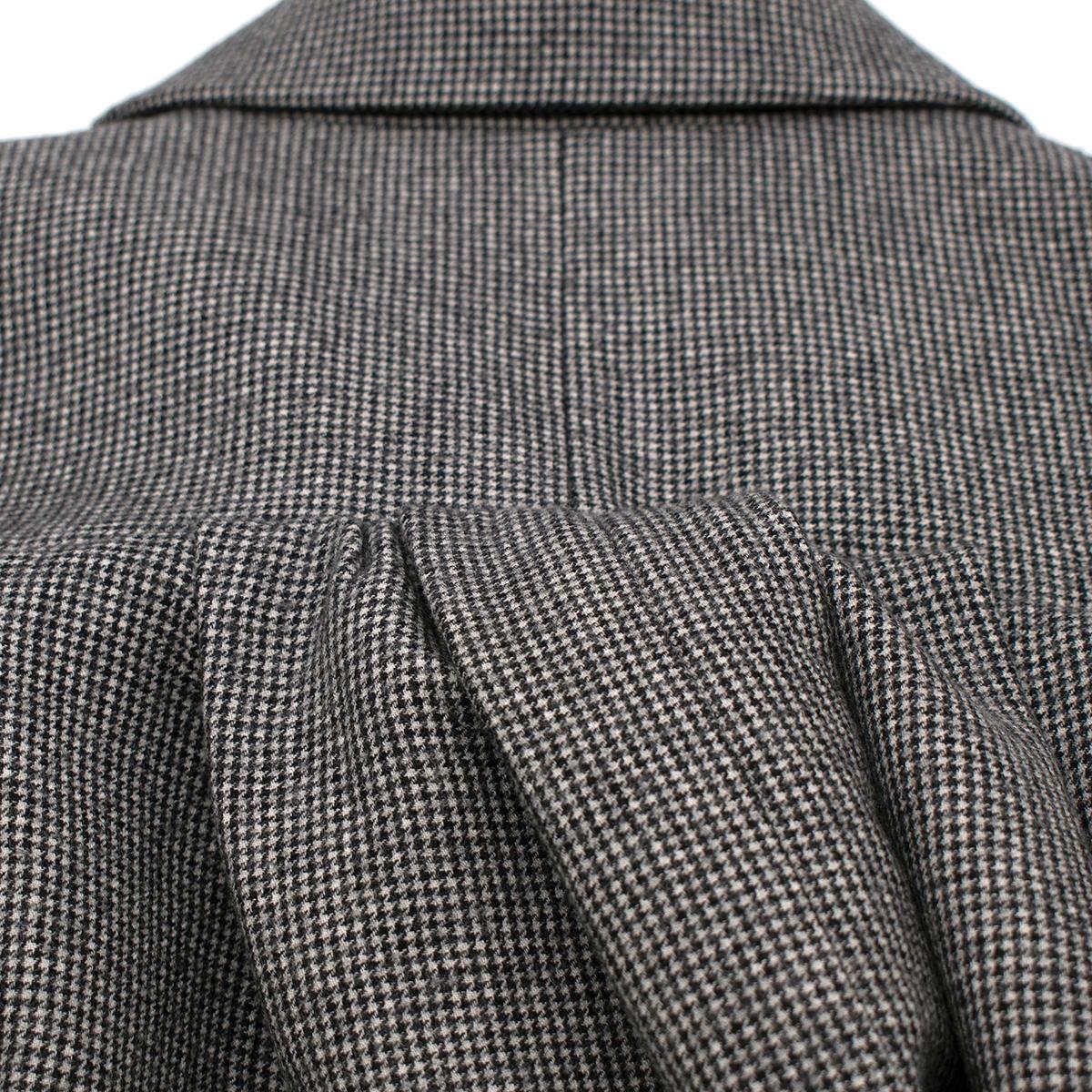 Cappotto in lana micro pied-de-poule bianco e nero di Rochas - US 8 in vendita 2