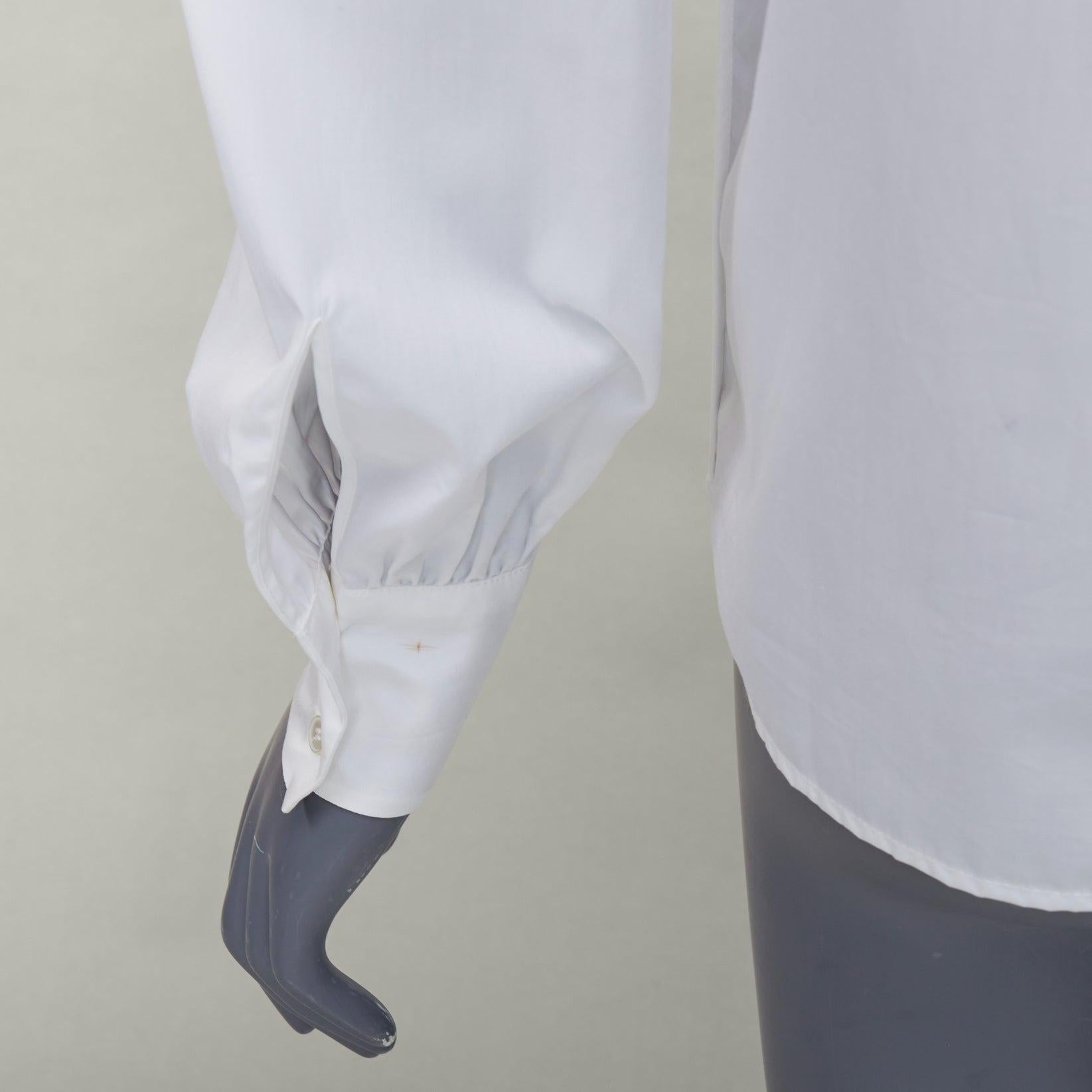 Rochas crema: camicetta con collo a fiocco e maniche a sbuffo IT38 XS in vendita 3