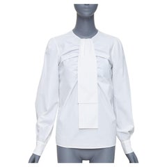 Rochas crema: camicetta con collo a fiocco e maniche a sbuffo IT38 XS