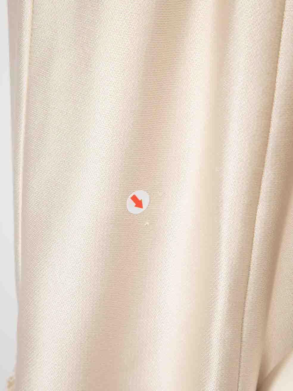 Rochas Ecru Ruffle Long Sleeve Dress Size M For Sale 1