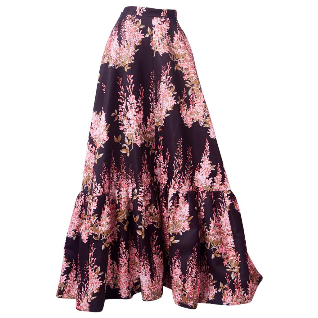 Rochas Floral Evening Skirt 