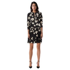Rochas Floral Silk Long Sleeve Dress Size S