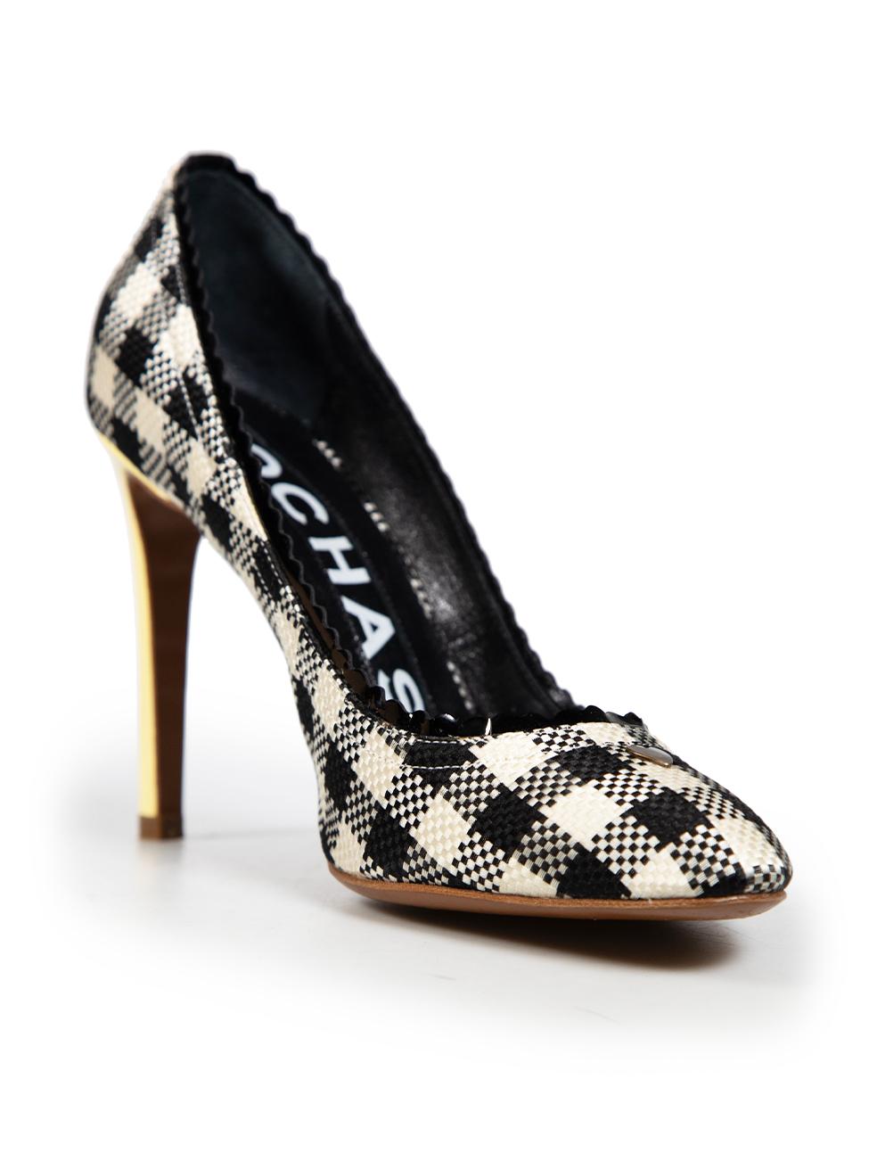 CONDITION is Very good. Minimal wear to the shoes is evident, the hardware detail on the front of the shoes is discoloured and there is mild discolouration on the top of the heels due to colour transfer on this used Rochas designer resale item. This