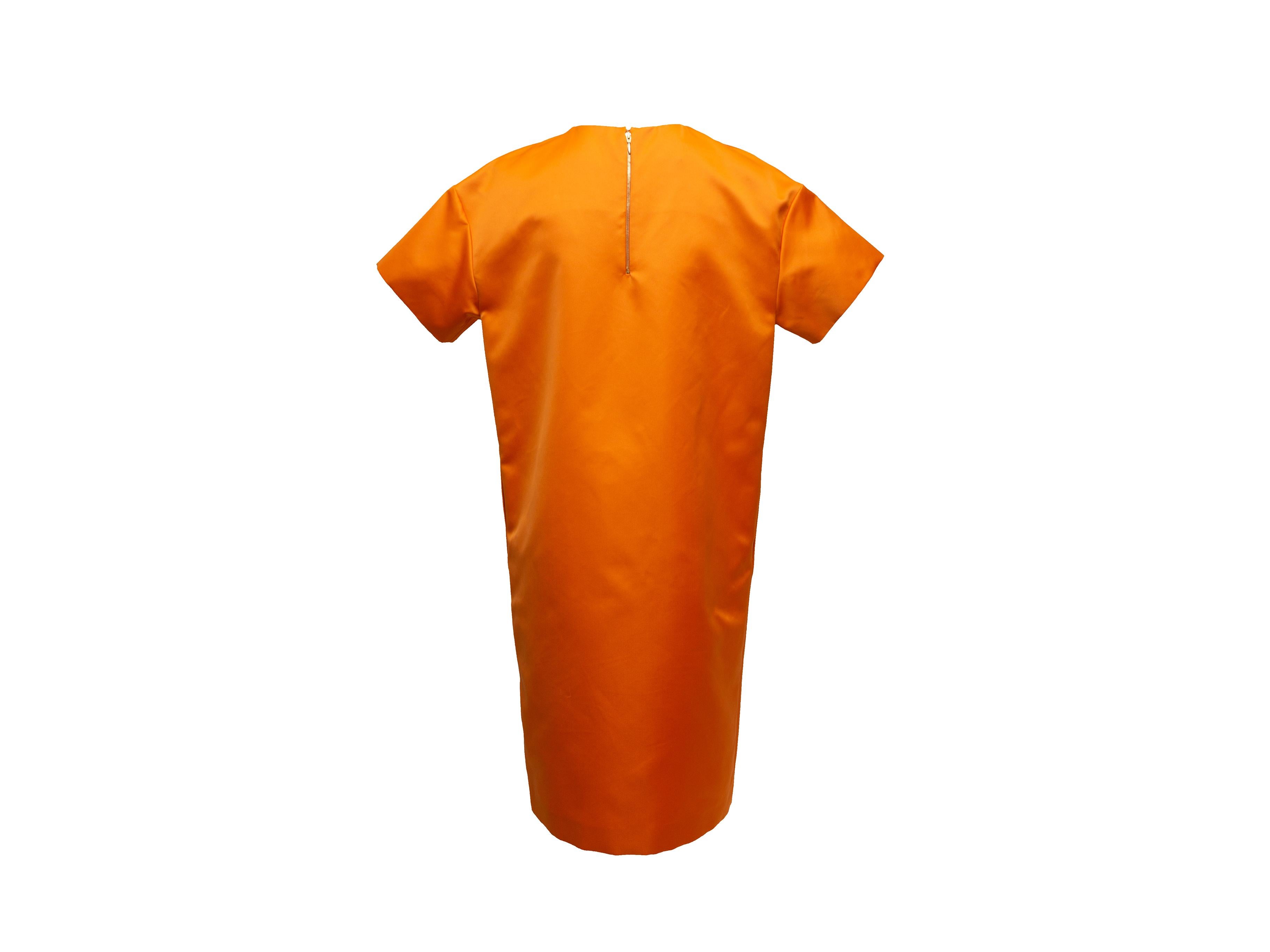 Women's Rochas Orange Short Sleeve Dress