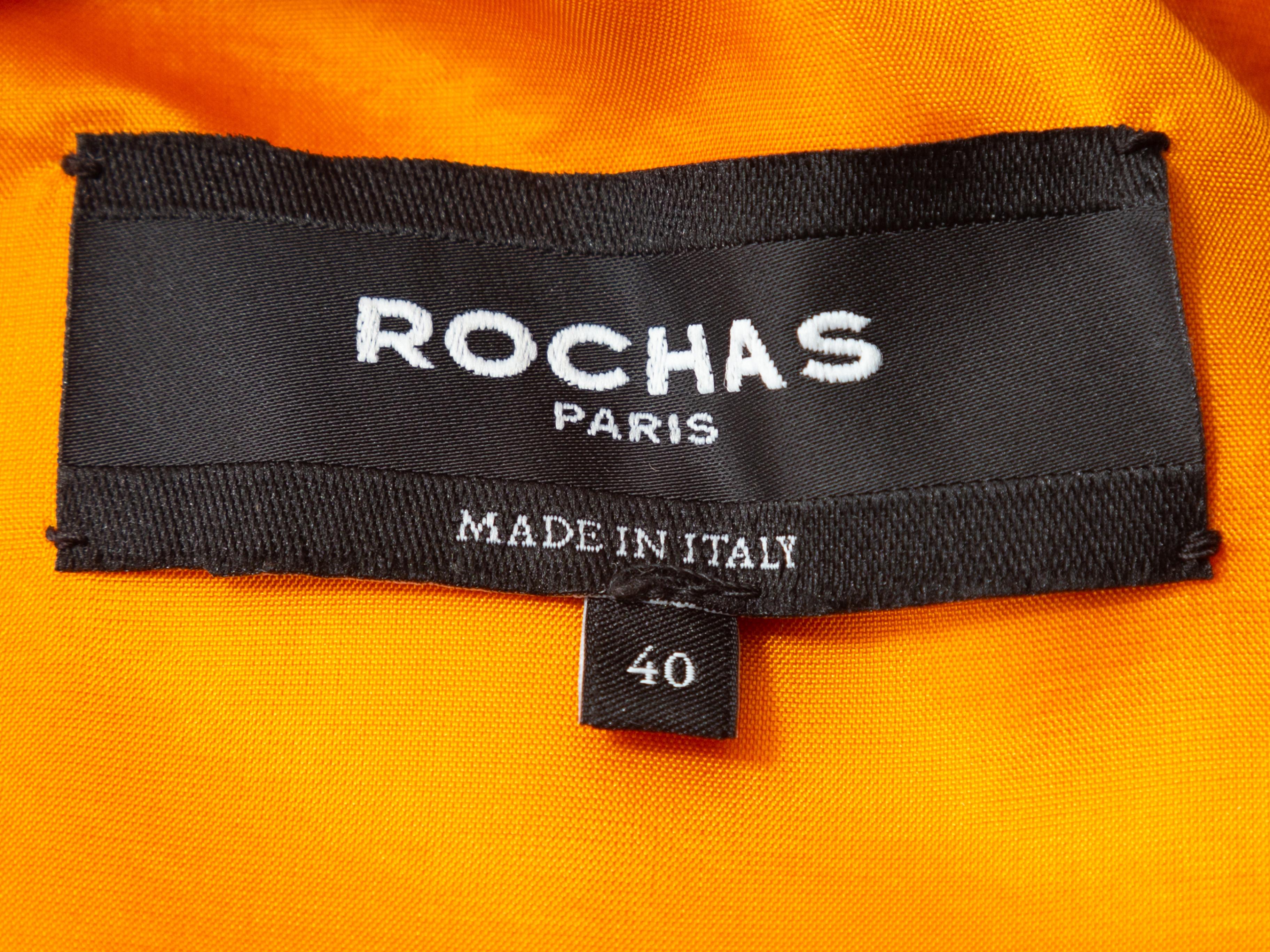Rochas Orange Short Sleeve Dress 1