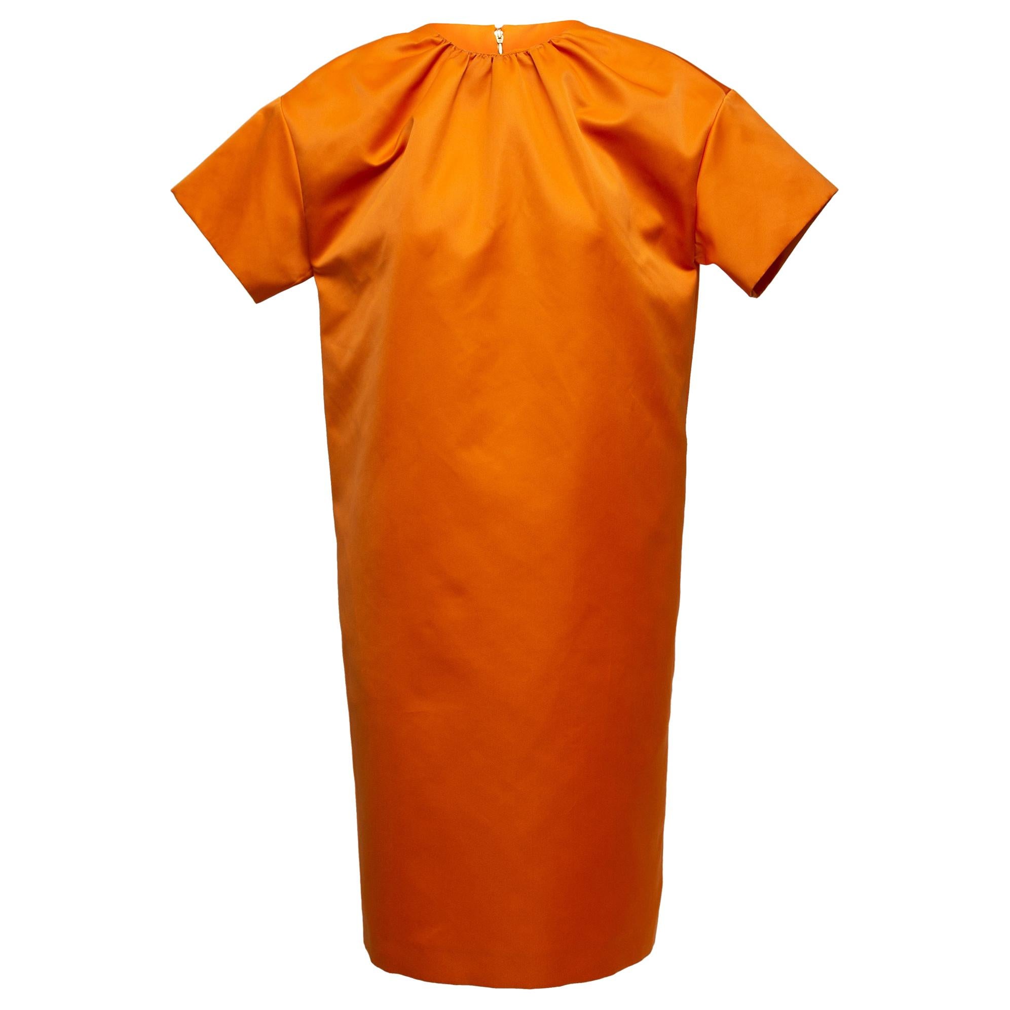 Rochas Orange Short Sleeve Dress