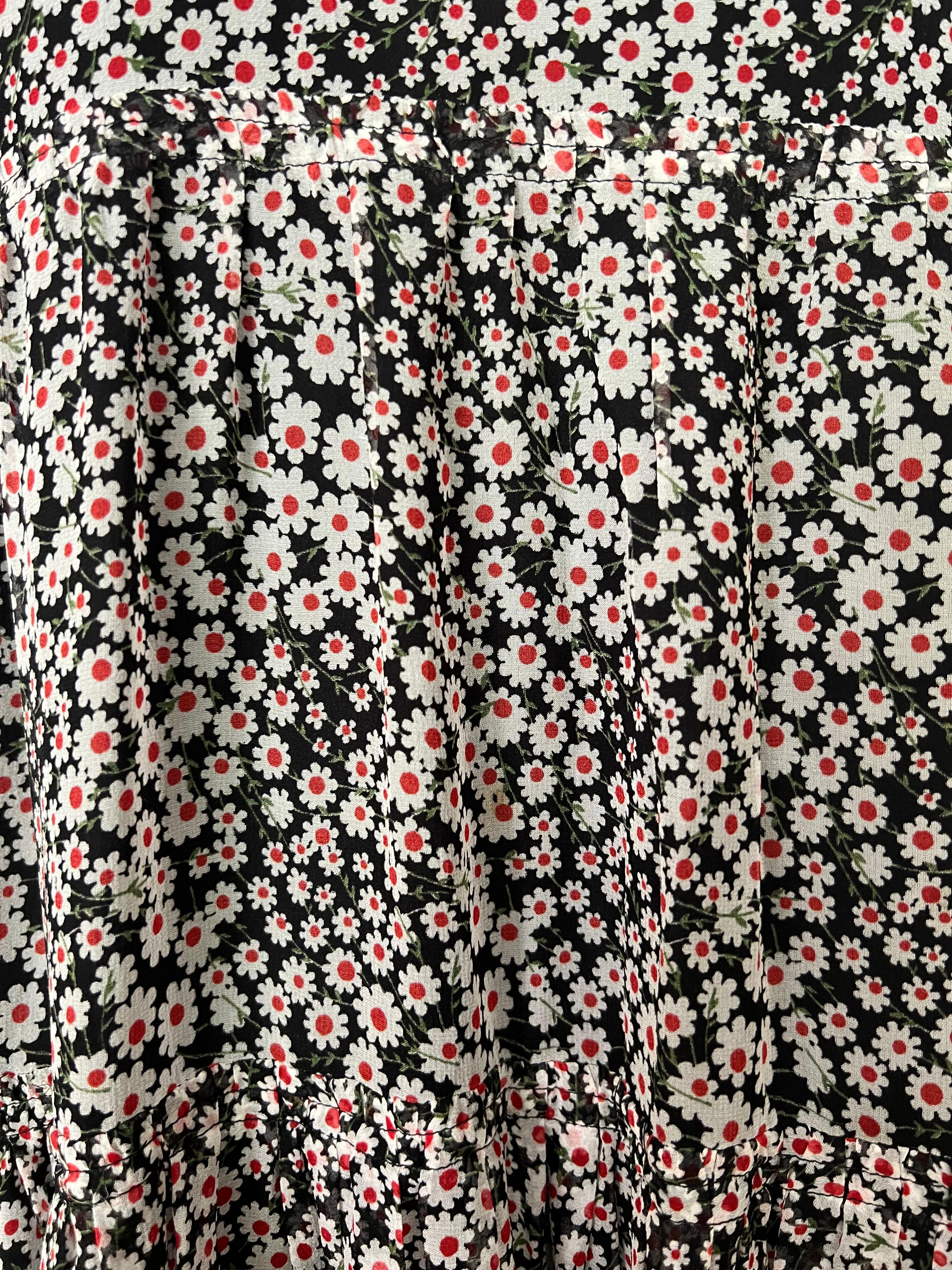 Women's Rochas Paris Silk Midi Dress, Size 40 For Sale