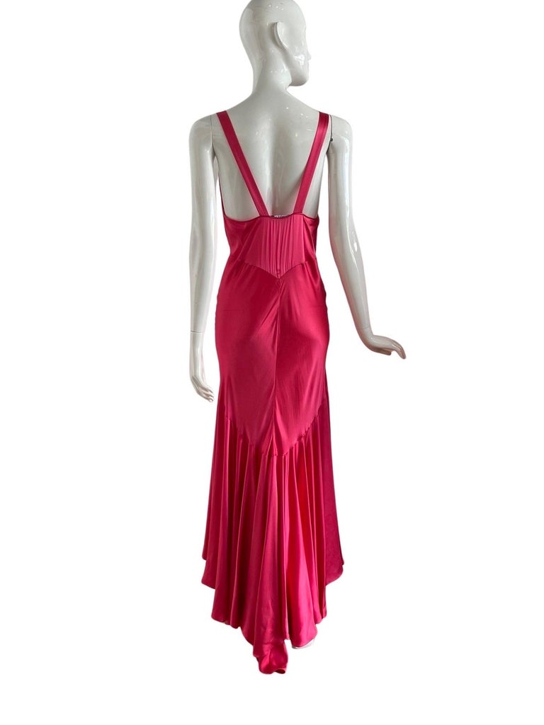 rochas mermaid dress Rochas Vintage 2000s Pink Silk Satin Mermaid Gown Unisex IT40 S US4 For  Sale at 1stDibs