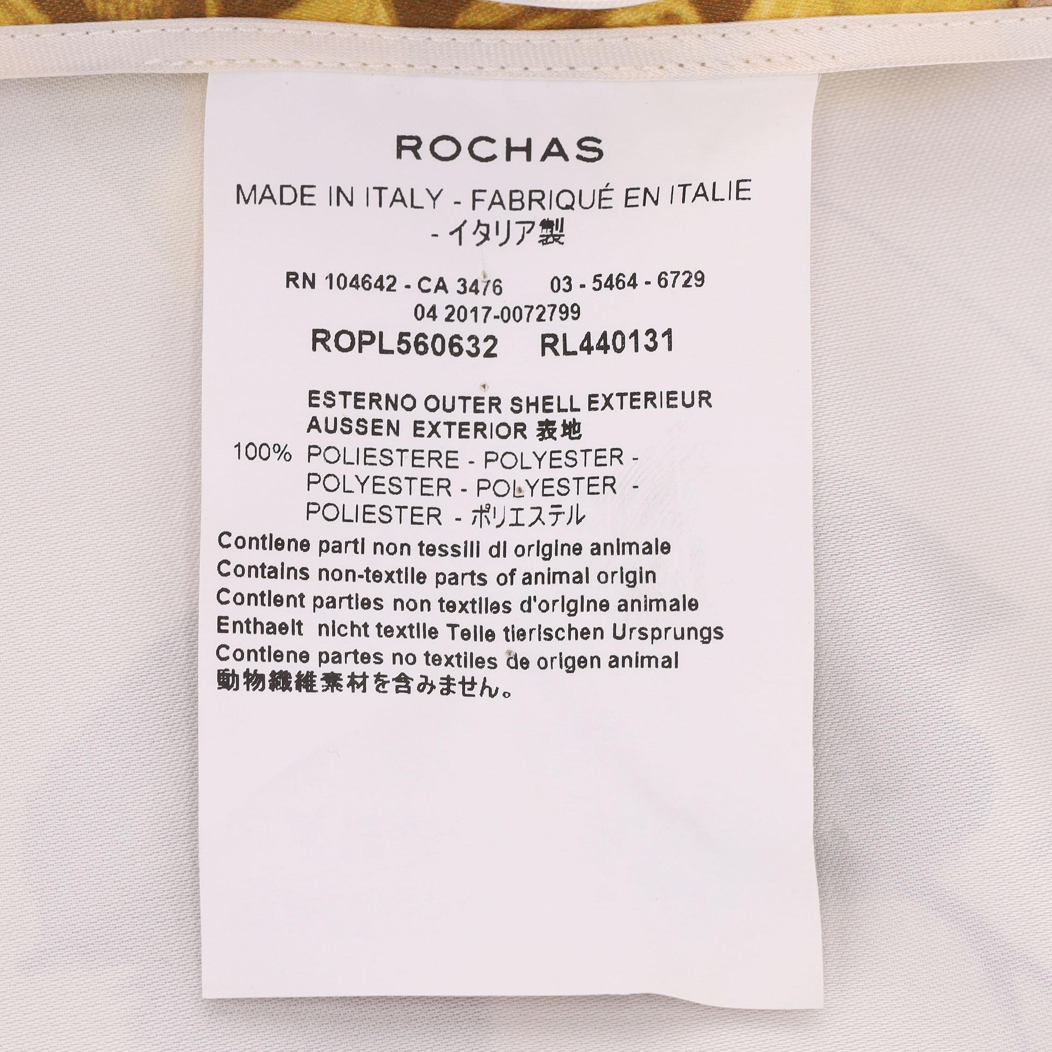 Top de satén con estampado de rosas Rochas en venta 2