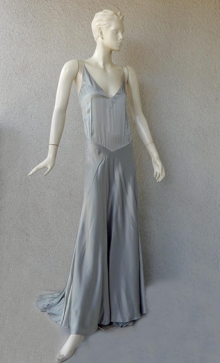 Rochas Runway 1930's Inspired Harlowesque Bias Cut Dress Gown  For Sale 4