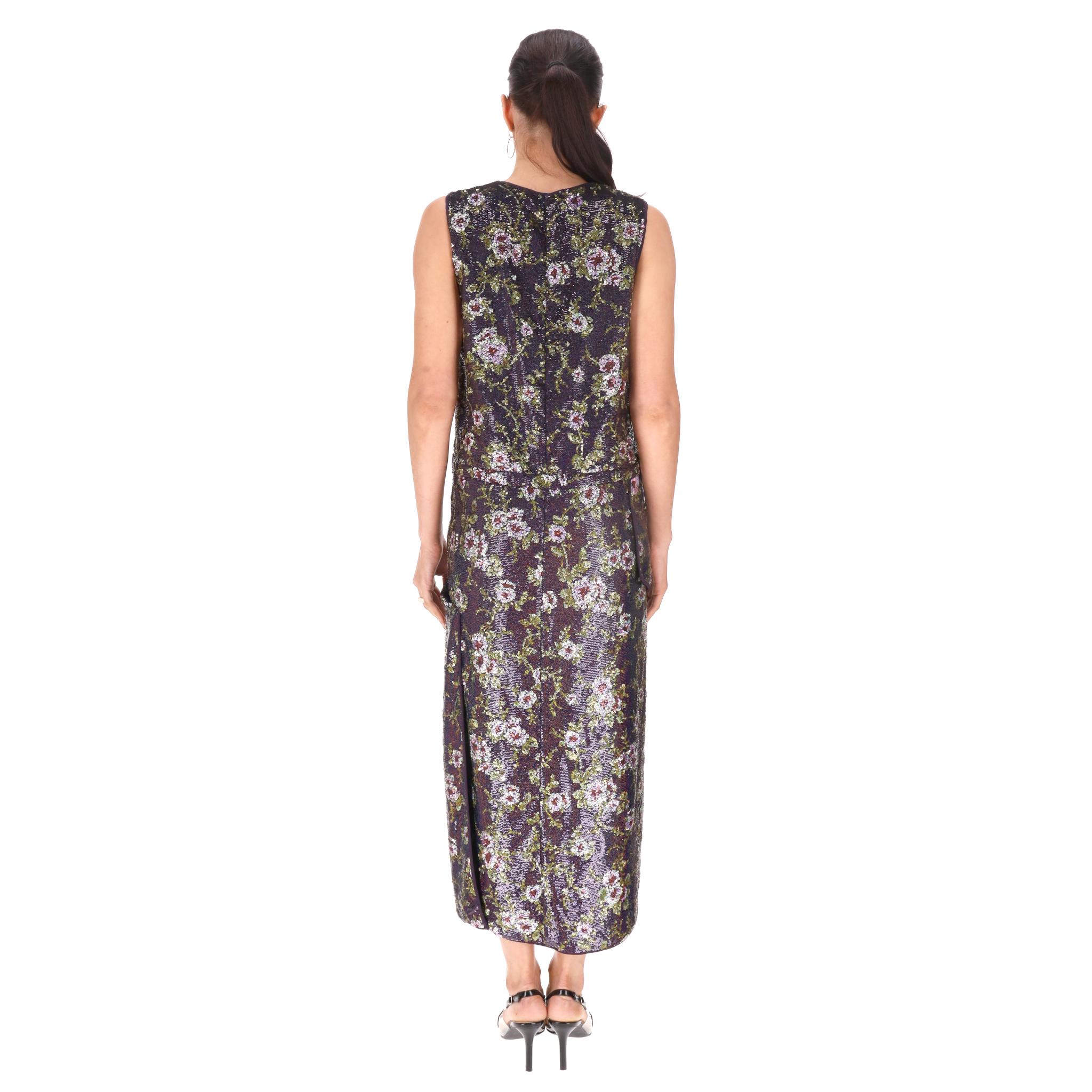 Rochas - Robe midi ornée de paillettes Excellent état - En vente à London, GB