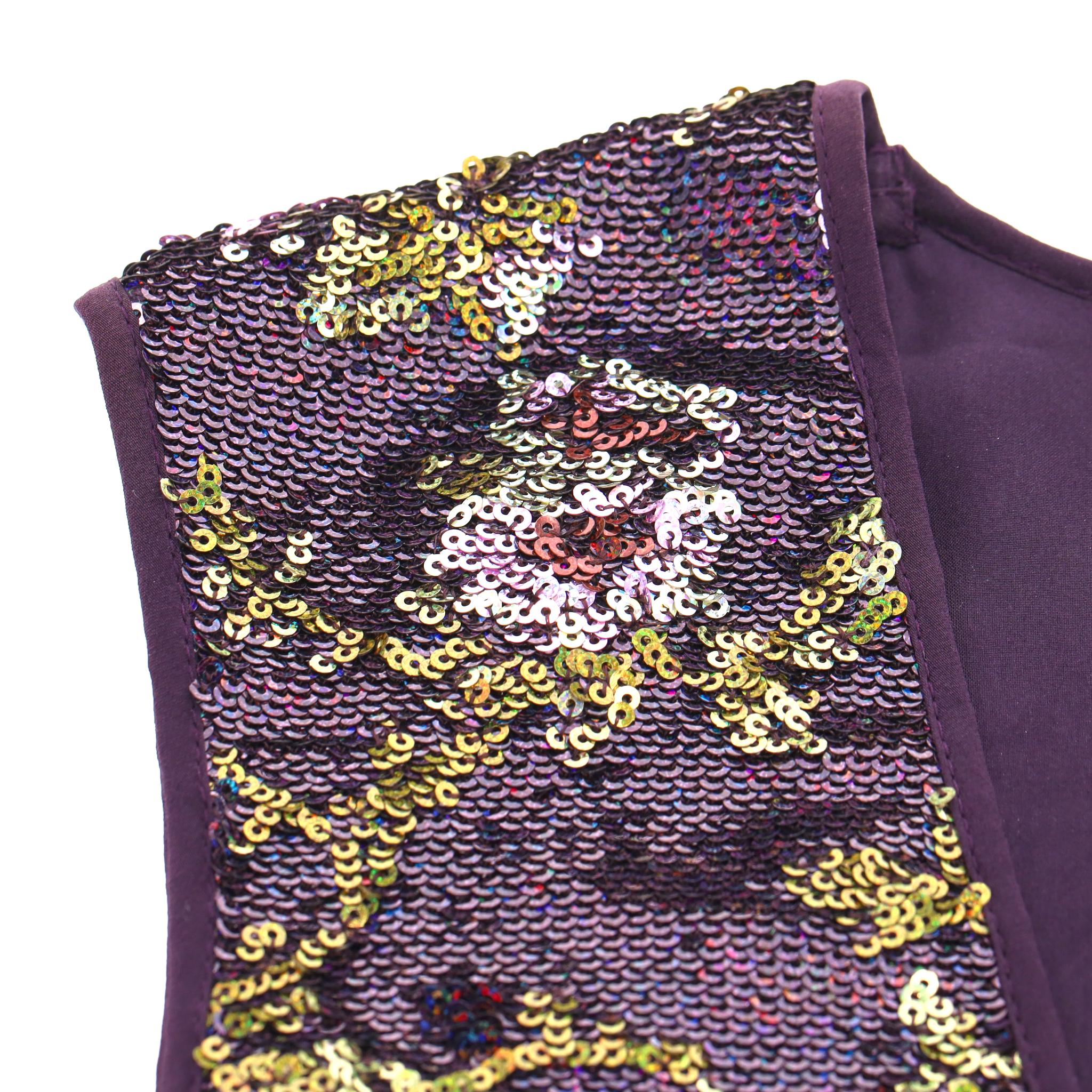 Rochas - Robe midi ornée de paillettes en vente 1