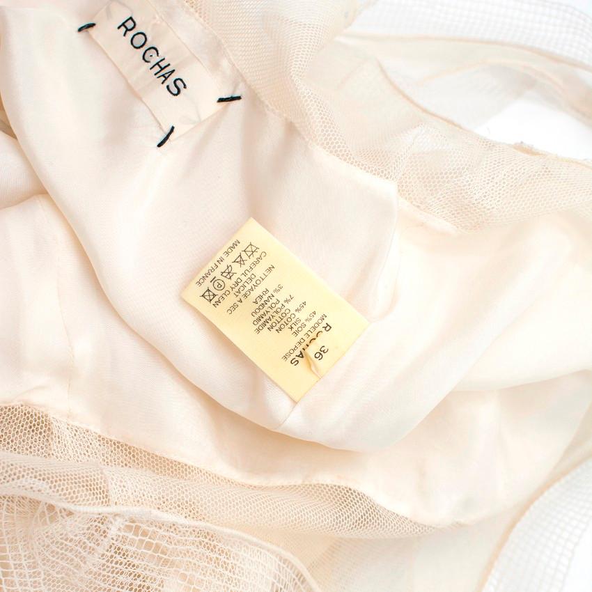 Rochas Silk-blend Sequin & Feather Embellished Hem Dress - Size US 4 5