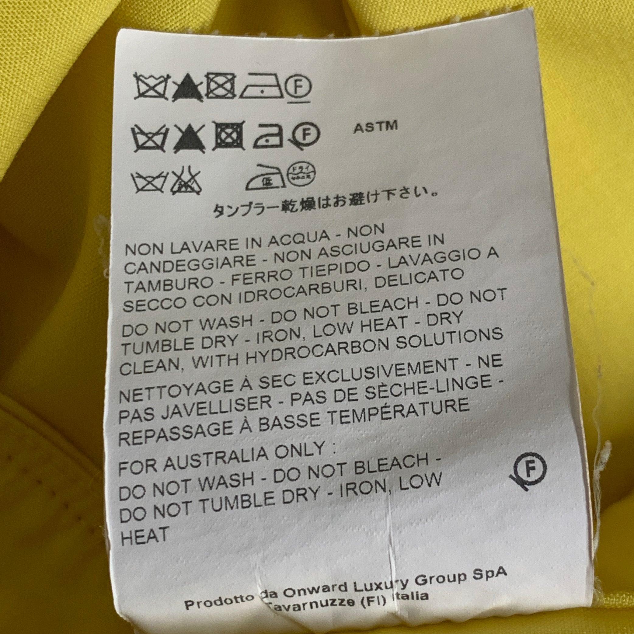 ROCHAS Size 10 Neon Yellow Wool Cuff Casual Pants For Sale 4