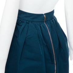 ROCHAS teal blue high waist full bubble midi cocktail skirt IT38 XS