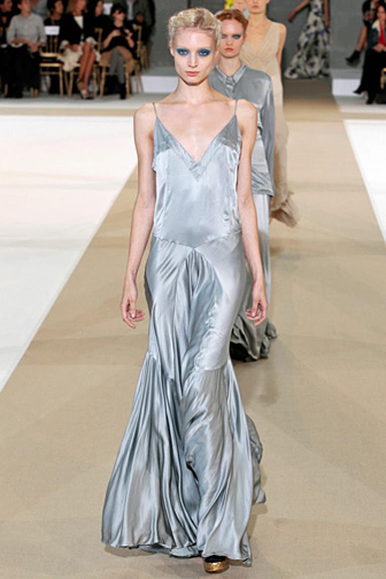 Rochas Vintage Inspired Harlow Bias Cut Silk Gown  NWT In New Condition For Sale In Los Angeles, CA