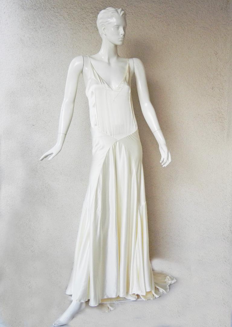 Women's Rochas Vintage Inspired Harlow Bias Cut Silk Gown  NWT For Sale