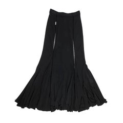 ROCHAS Vintage Long Skirt In Black Jersey Size 38FR