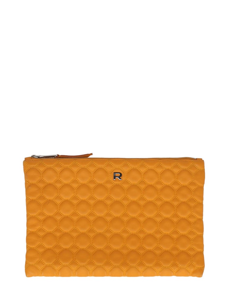 Women's Rochas Woman Handbag  Orange Leather For Sale