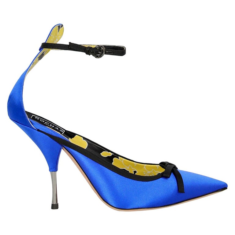 Rochas Woman Pumps Navy EU 40 For Sale at 1stDibs