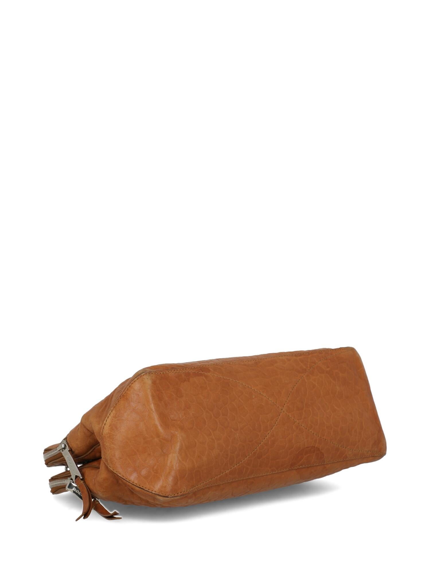 Women's Rochas Woman Shoulder bag Camel Color Leather For Sale