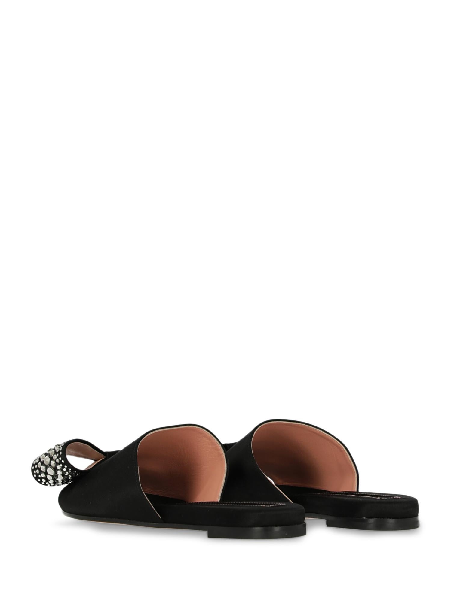 Rochas Woman Slippers Black EU 35 In Excellent Condition For Sale In Milan, IT