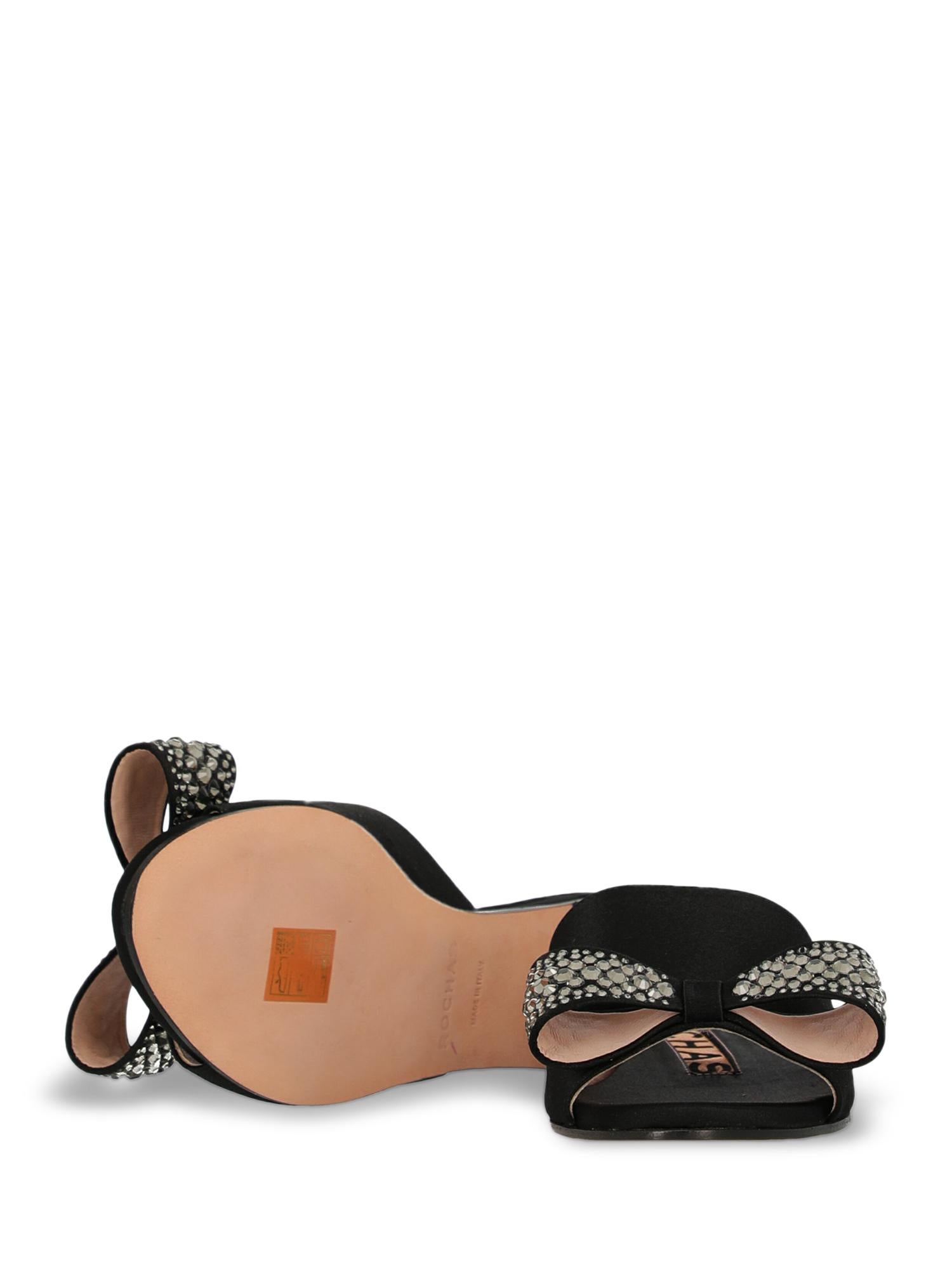 Women's Rochas Woman Slippers Black EU 35 For Sale