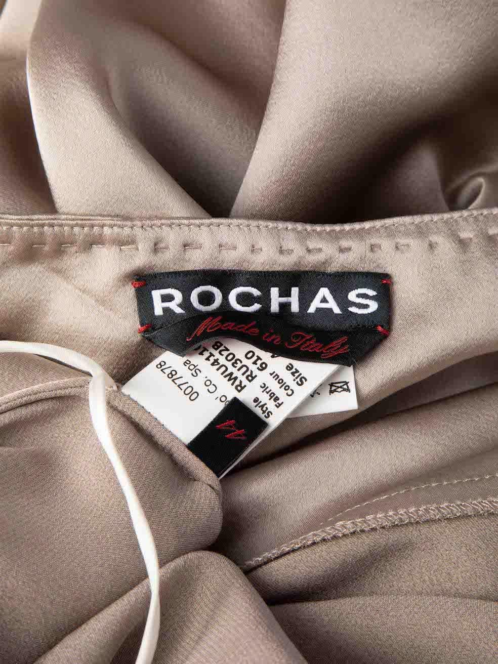 Rochas Women's Beige Halterneck Open Back Dress 1