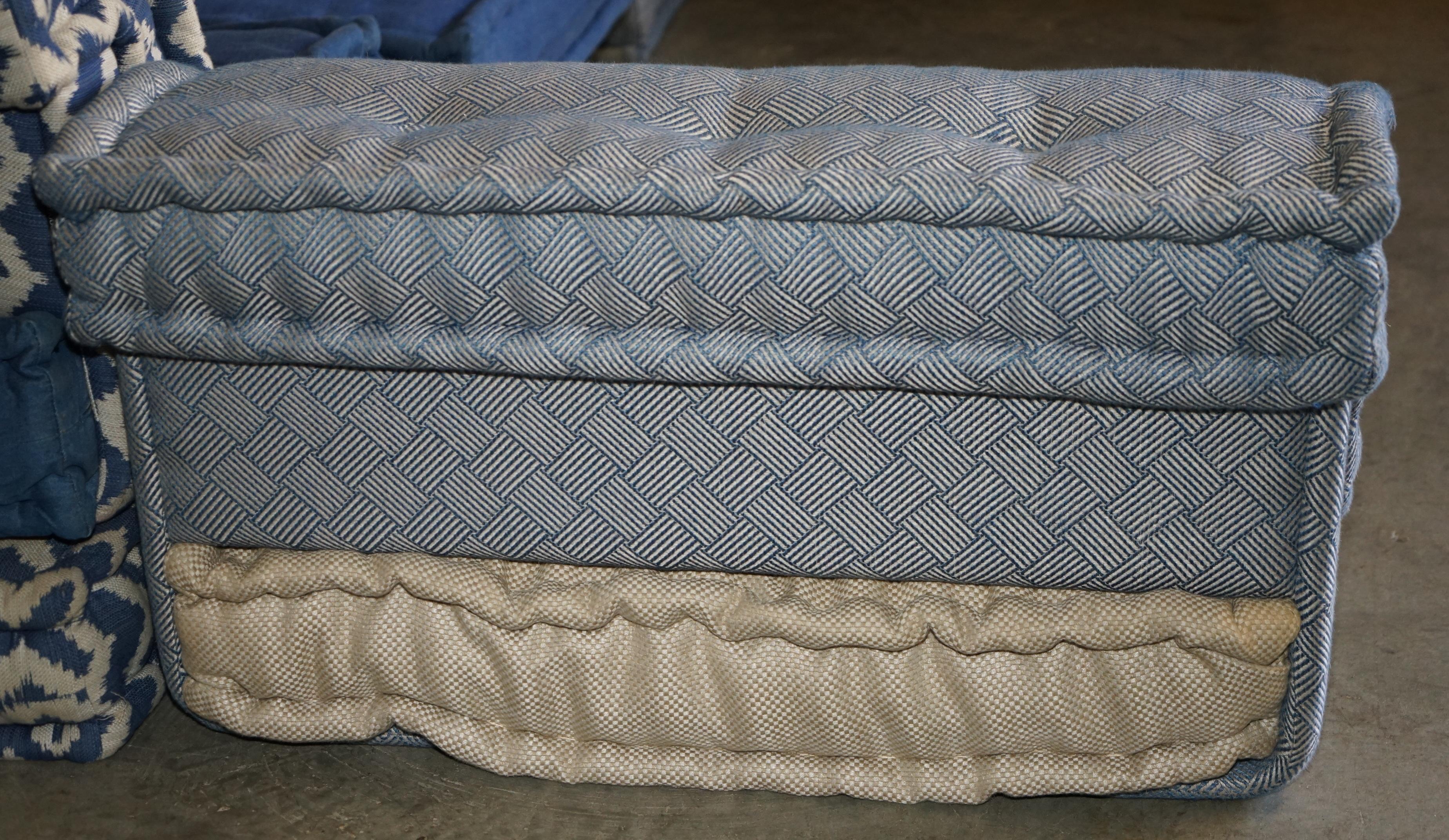 ROCHE BOBOIS 11 PiECE KENZO MAH JONG BY HANS HOPFER CORNER MODULAR SOFA SET For Sale 6