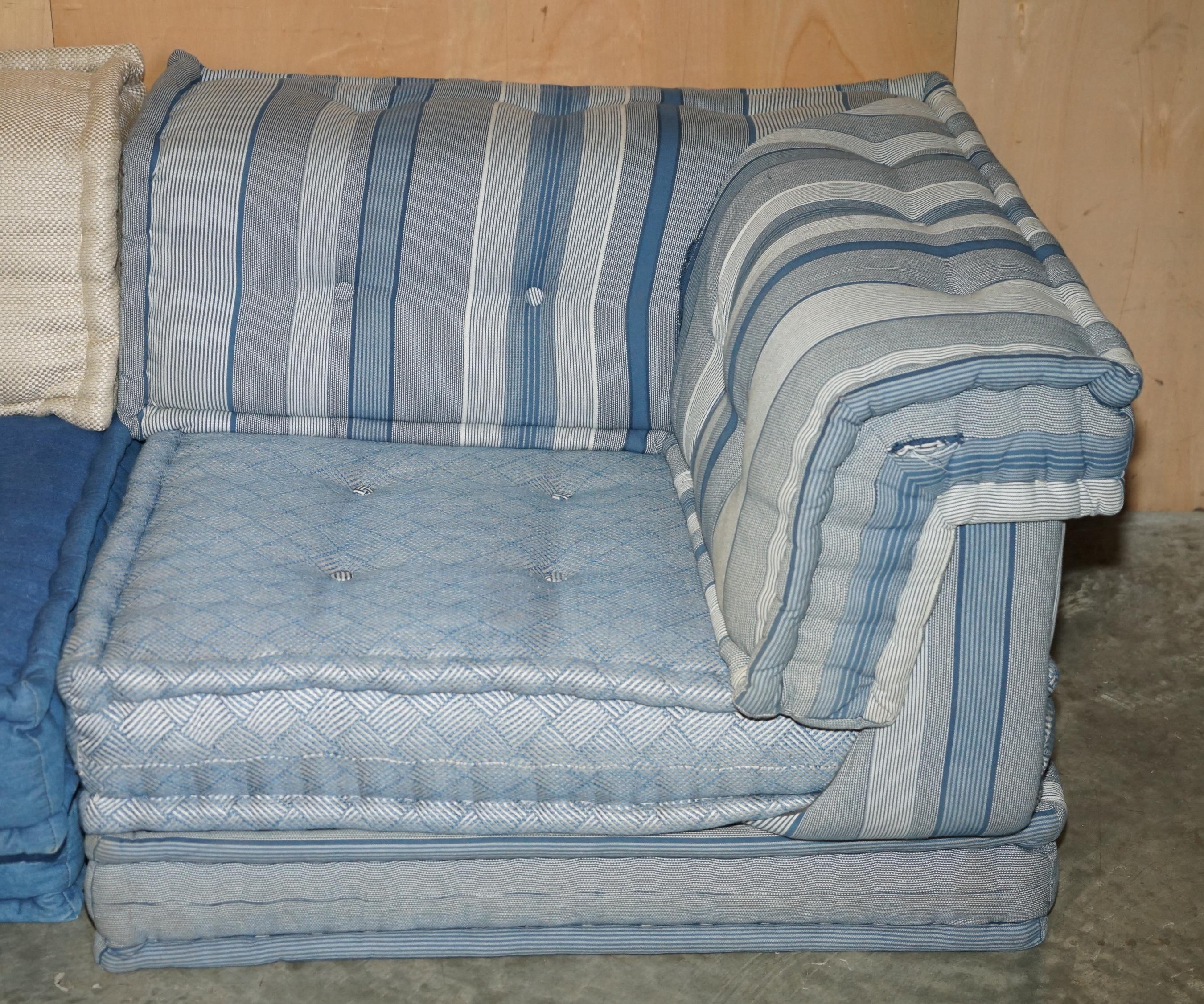 Royal House Antiques

Royal House Antiques is delighted to offer for sale this collectable Roche Bobois 11 Piece Kenzo Mah Jong Corner sofa set by Hans Hopfer 

Please note the delivery fee listed is just a guide, it covers within the M25 only for