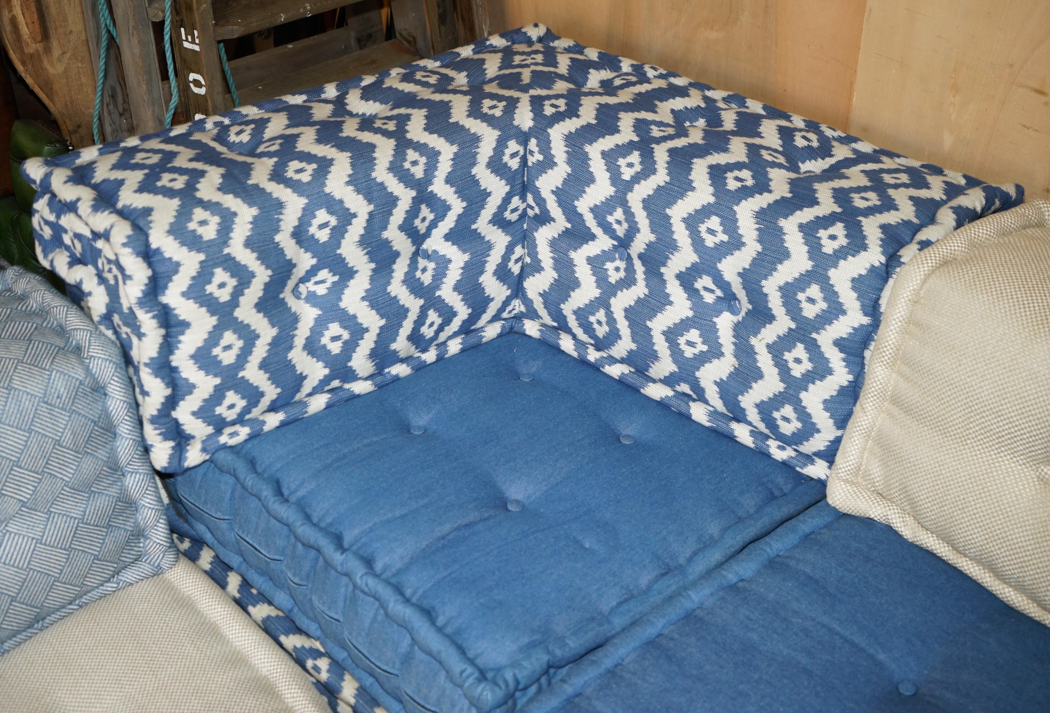 ROCHE BOBOIS 11 PiECE KENZO MAH JONG BY HANS HOPFER CORNER MODULAR SOFA SET In Fair Condition For Sale In West Sussex, Pulborough
