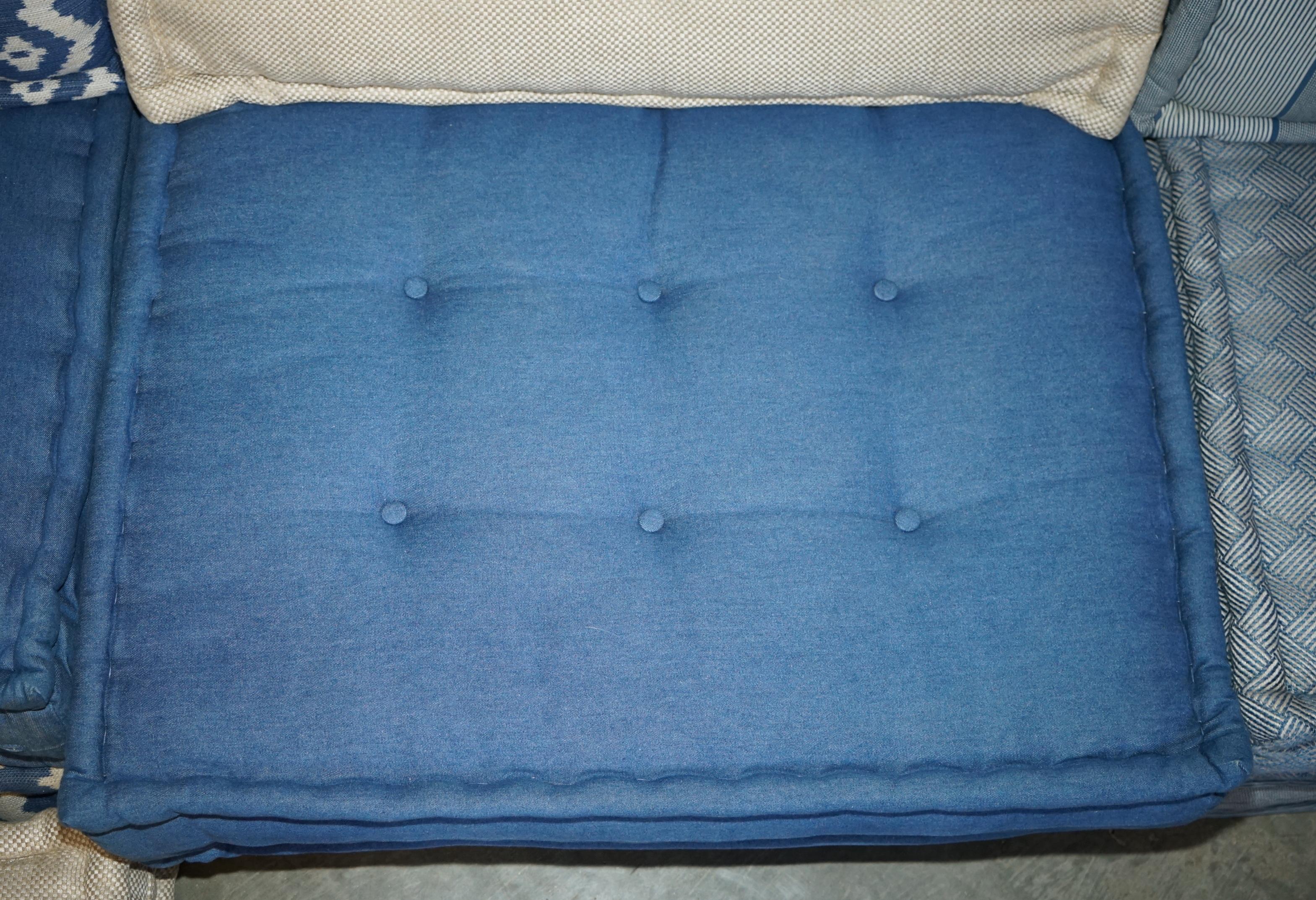 Upholstery ROCHE BOBOIS 11 PiECE KENZO MAH JONG BY HANS HOPFER CORNER MODULAR SOFA SET For Sale