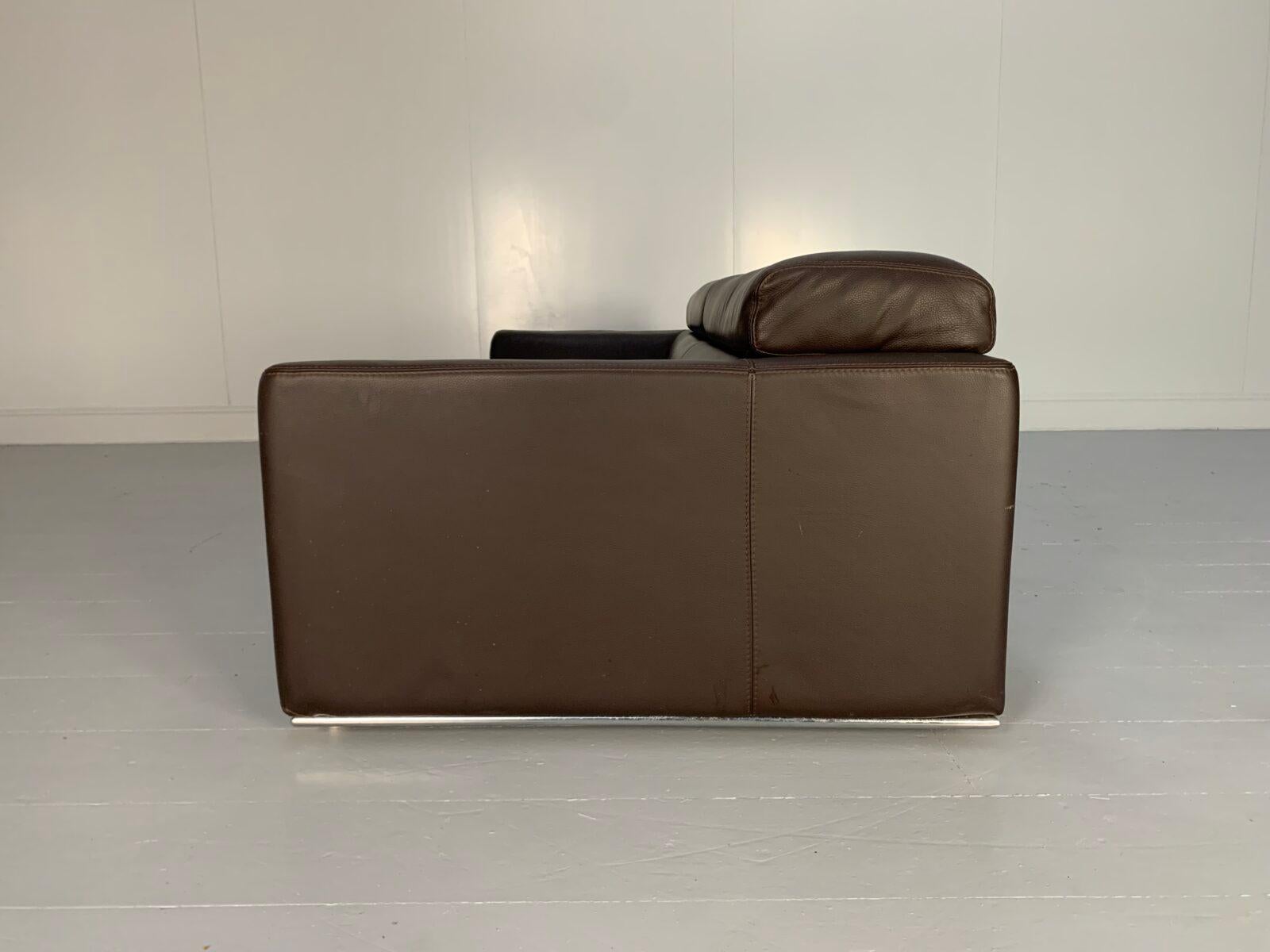 Canapé 3 places Roche Bobois  - En cuir Brown foncé 4