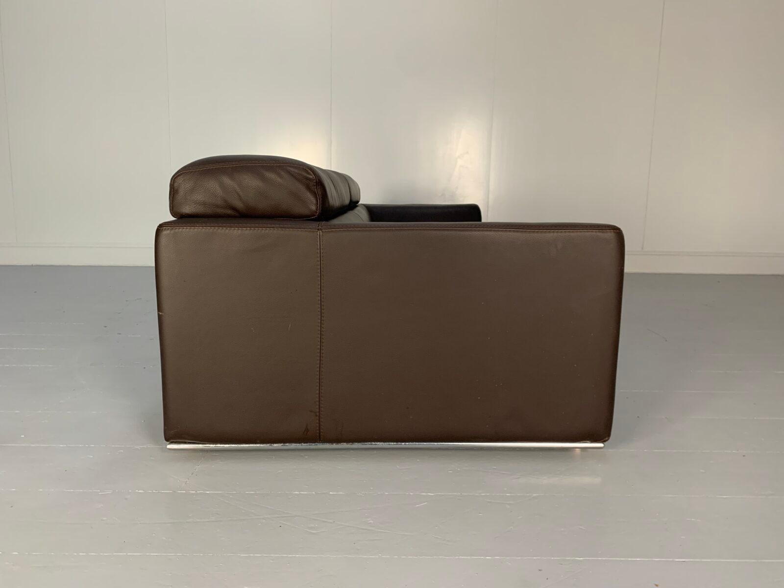 Canapé 3 places Roche Bobois  - En cuir Brown foncé 5