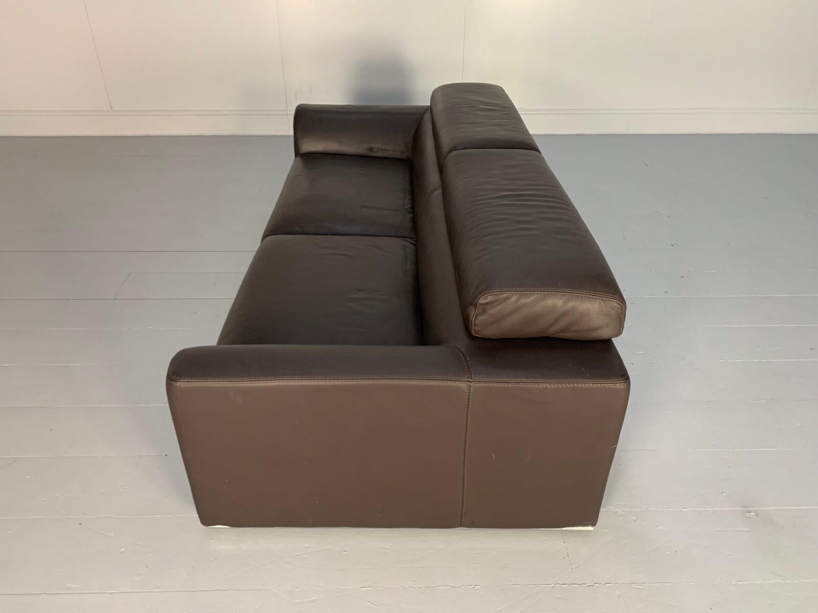 Canapé 3 places Roche Bobois  - En cuir Brown foncé 6