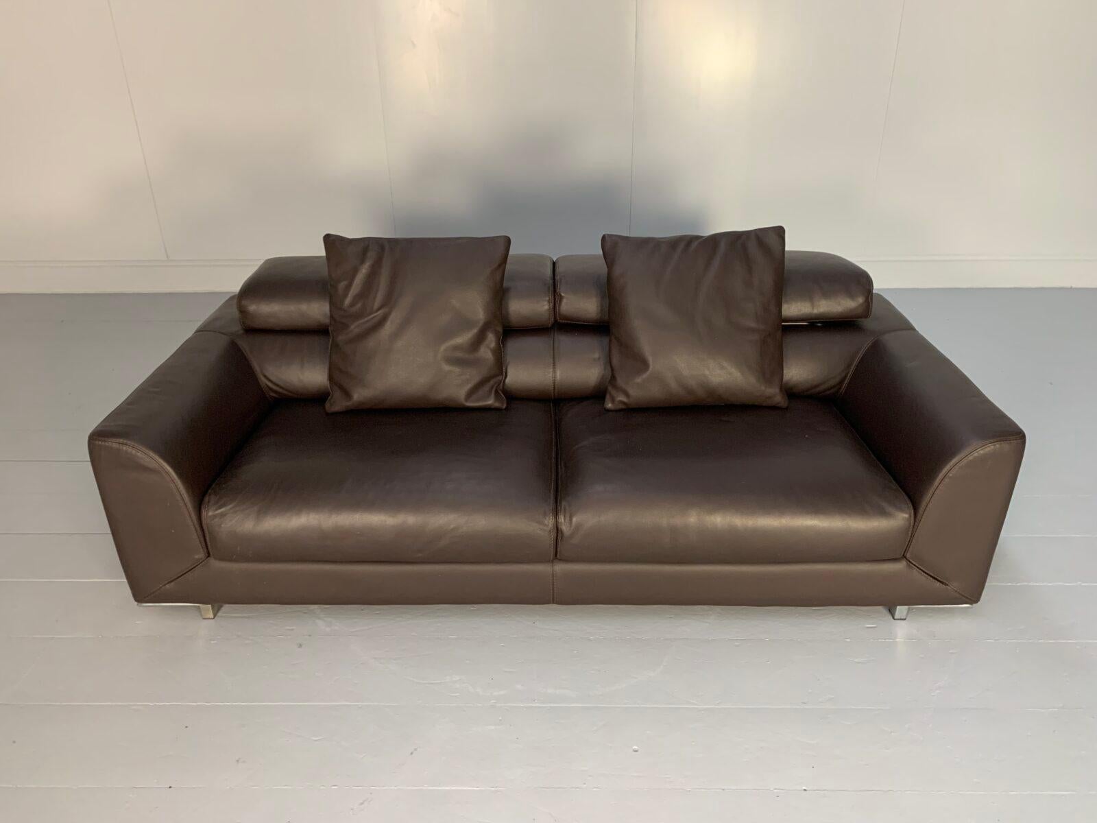 canape roche bobois cuir marron